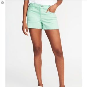 Old Navy Light Green Jean Shorts